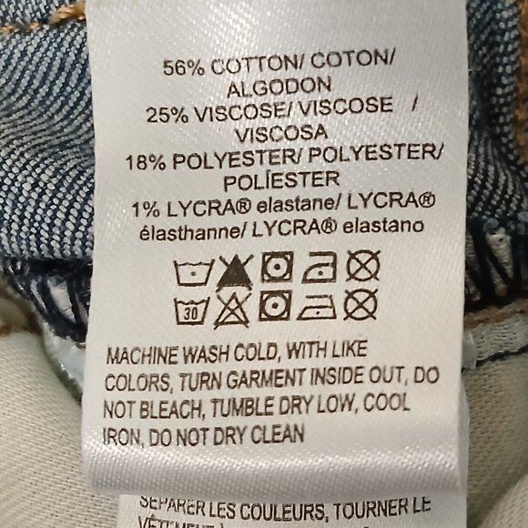 Lucky Brand Jeans 27 4 Ava Raw Hem Blue Denim Stretch - Picture 12 of 12